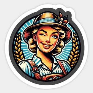 Bavarian Woman Sticker